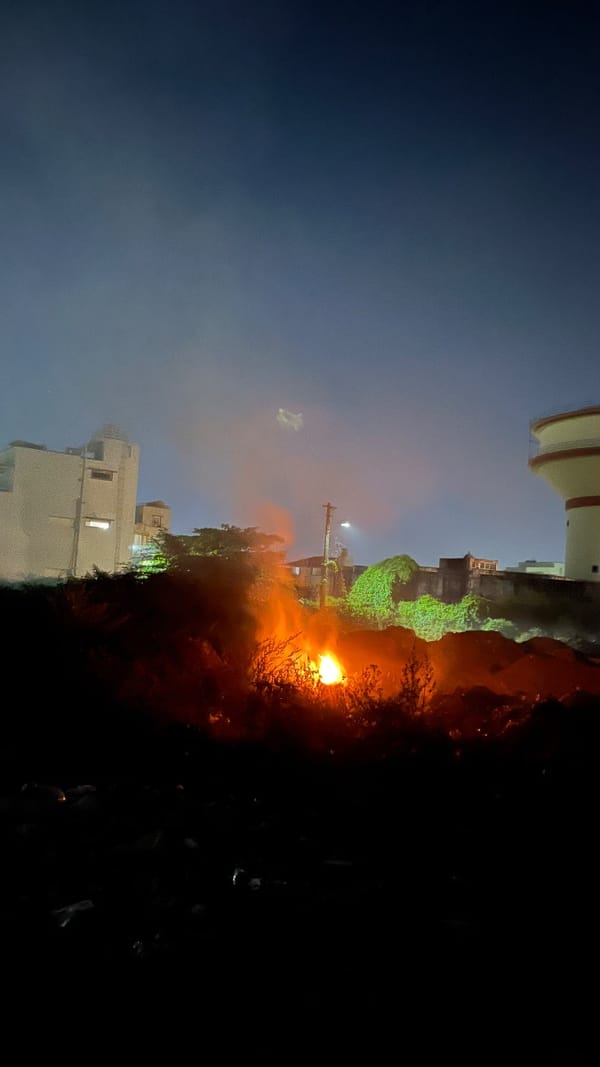 poisonous suffocating trash burn